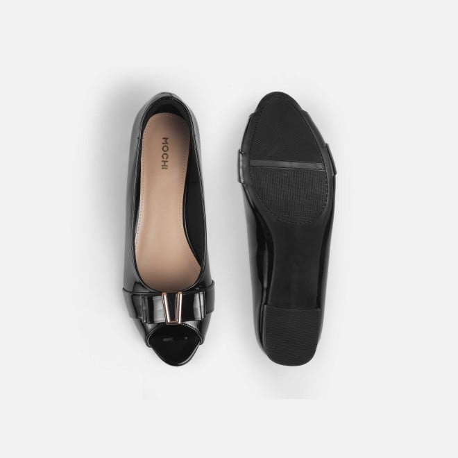 Mochi Women Black Formal Peep Toes (SKU: 31-1249-11-36)