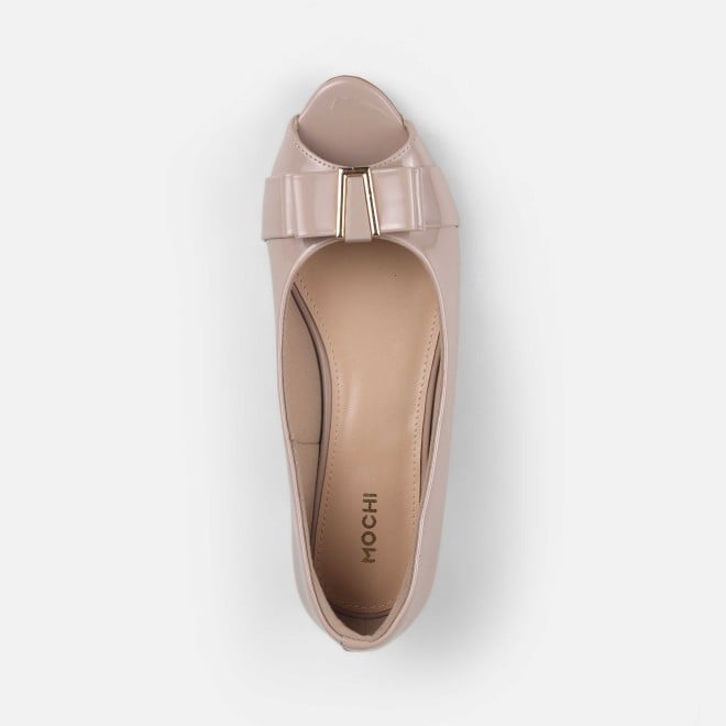 Mochi Women Beige Formal Peep Toes (SKU: 31-1249-20-39)
