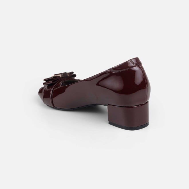 Mochi Women Maroon Formal Peep Toes (SKU: 31-1249-44-39)