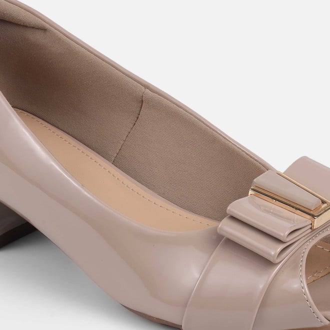 Mochi Women Beige Formal Peep Toes (SKU: 31-1249-20-39)