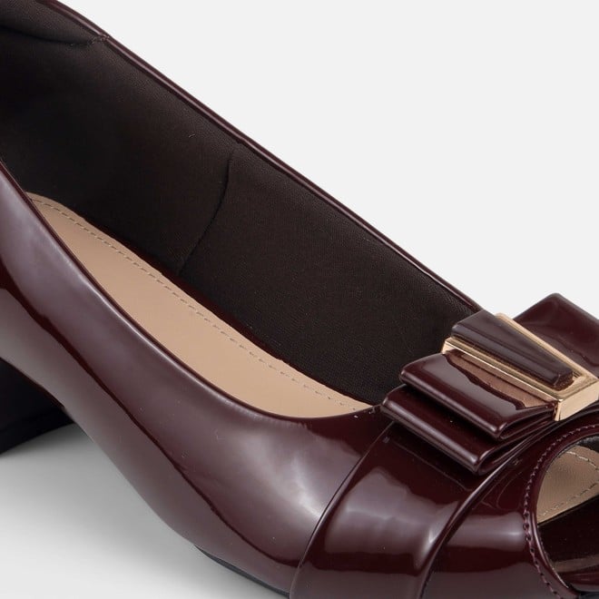 Mochi Women Maroon Formal Peep Toes (SKU: 31-1249-44-39)