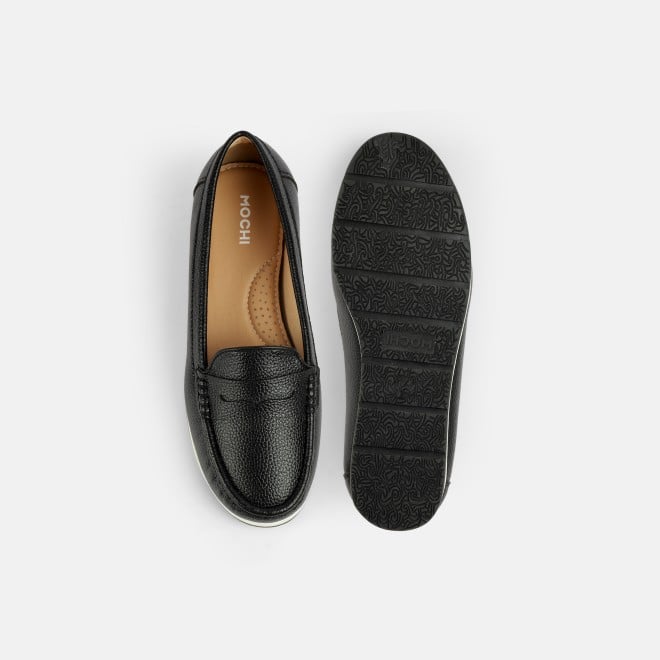 Mochi Women Black Casual Loafers (SKU: 31-1256-11-36)