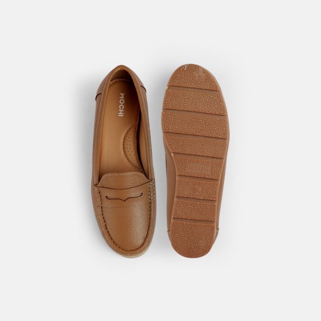 Mochi Women Beige-red Casual Loafers (SKU: 31-1256-89-36)