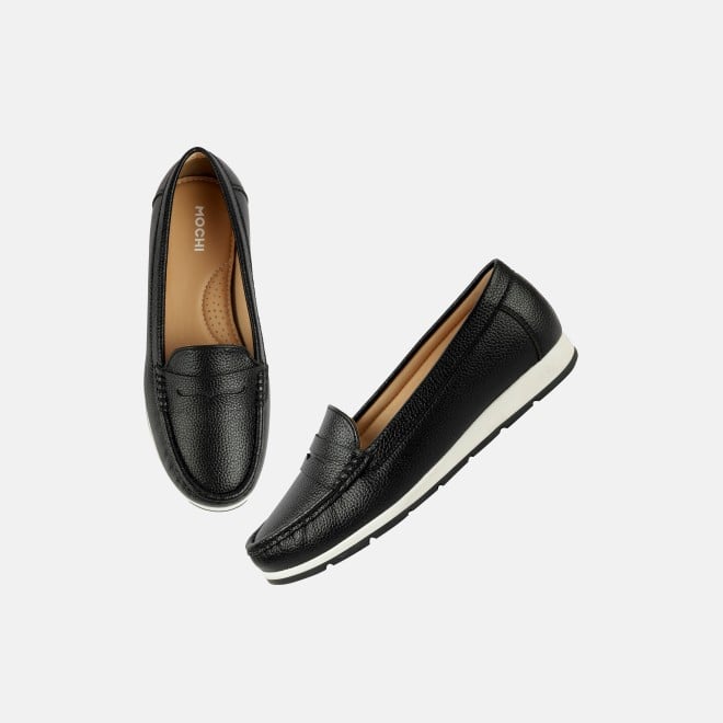 Mochi Women Black Casual Loafers (SKU: 31-1256-11-36)