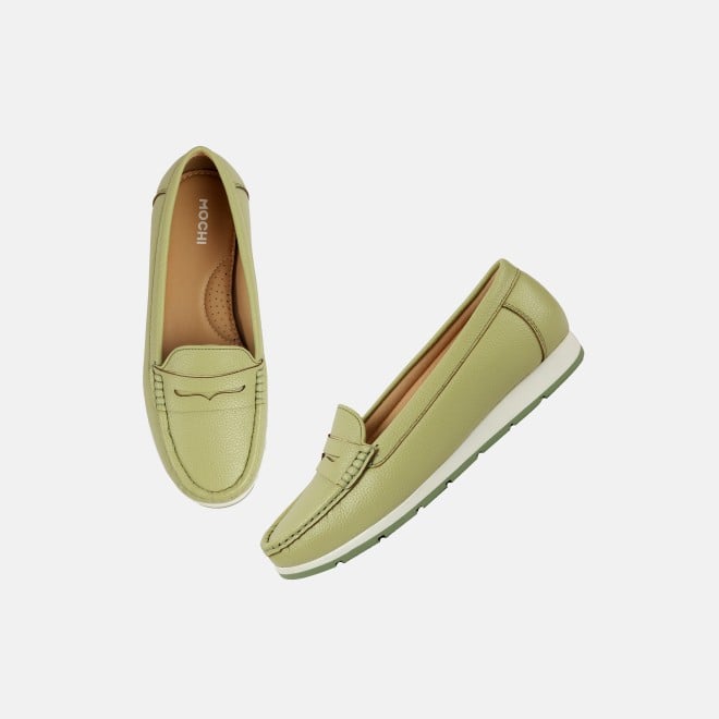 Mochi Women Green Casual Loafers (SKU: 31-1256-21-36)