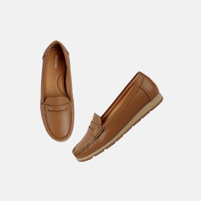 Mochi Women Beige-red Casual Loafers (SKU: 31-1256-89-36)