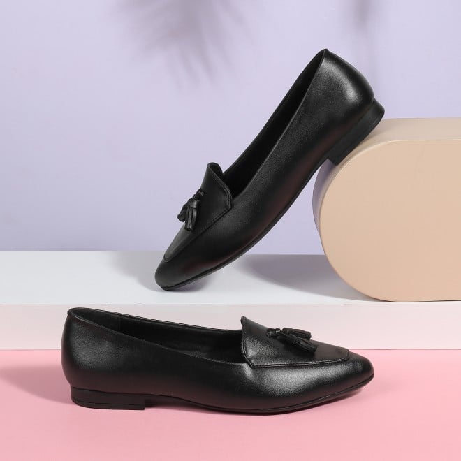 Mochi Women Black Formal Ballerinas