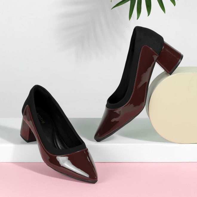 Mochi Women Maroon Formal Pumps (SKU: 31-1263-44-36)