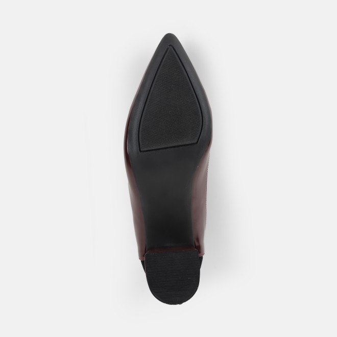 Mochi Women Maroon Formal Pumps (SKU: 31-1263-44-36)