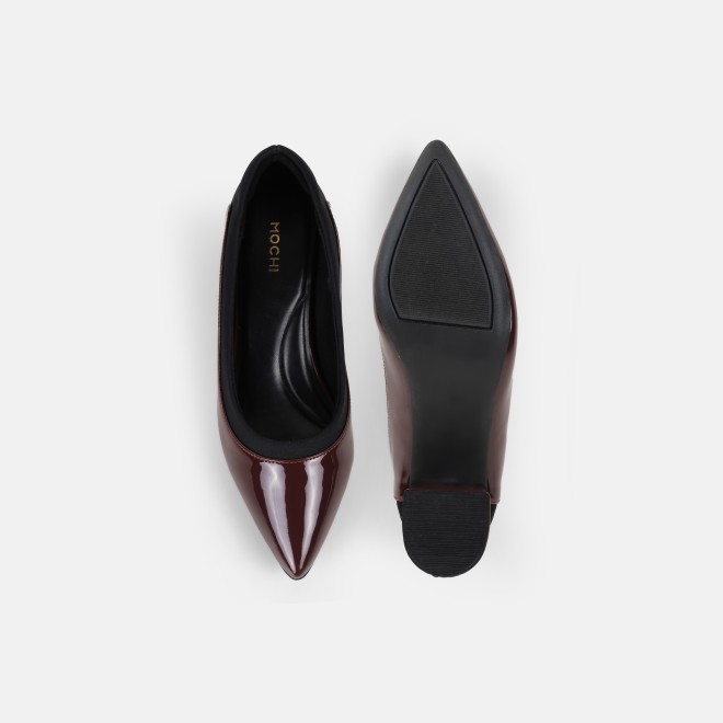 Mochi Women Maroon Formal Pumps (SKU: 31-1263-44-36)