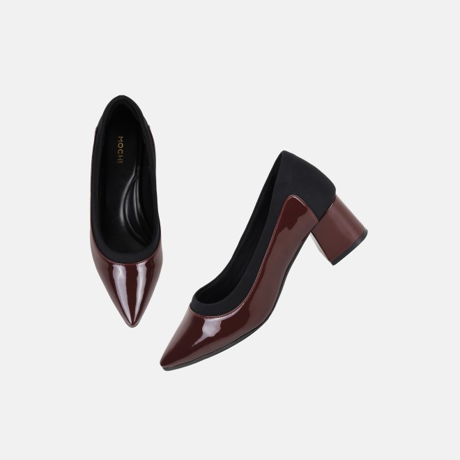 Mochi Women Maroon Formal Pumps (SKU: 31-1263-44-36)