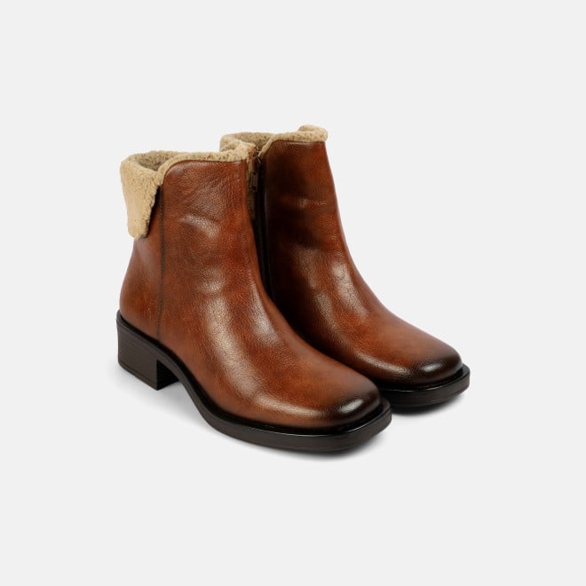 Mochi Women Tan Casual Boots (SKU: 31-1278-23-36)