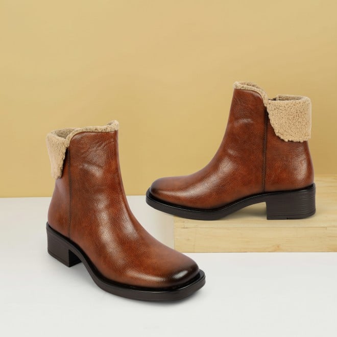 Mochi Women Tan Casual Boots