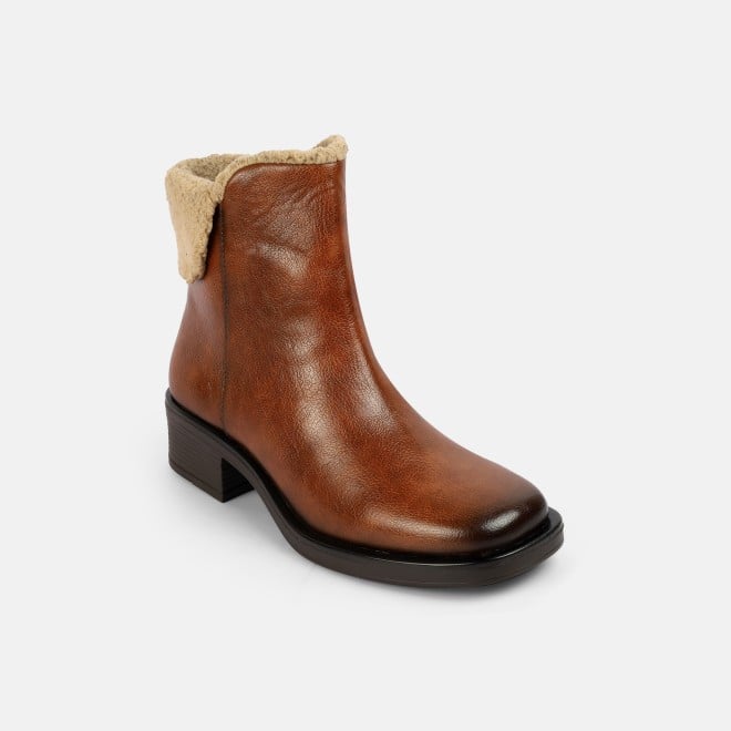 Mochi Women Tan Casual Boots (SKU: 31-1278-23-36)