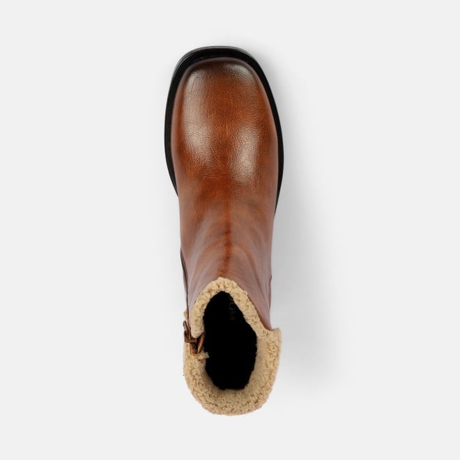 Mochi Women Tan Casual Boots (SKU: 31-1278-23-36)