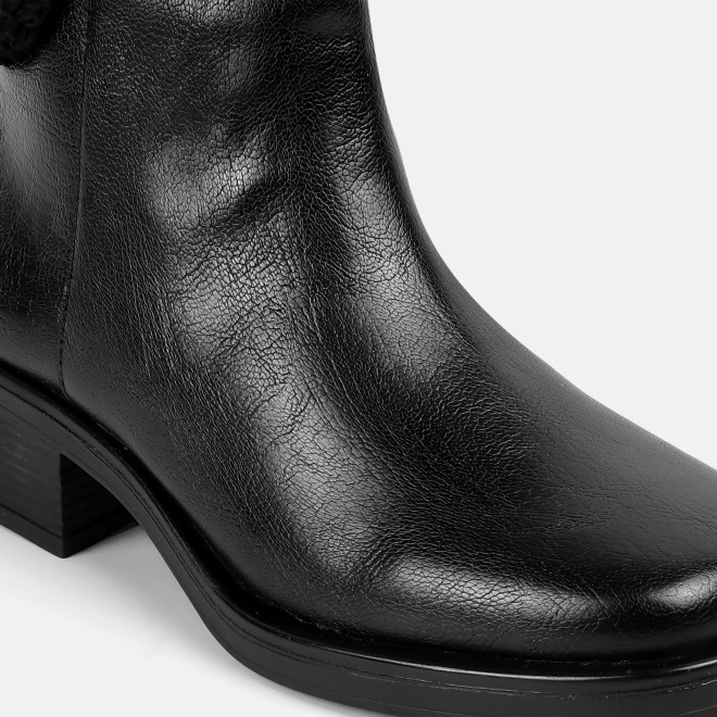 Mochi Women Black Casual Boots (SKU: 31-1278-11-36)