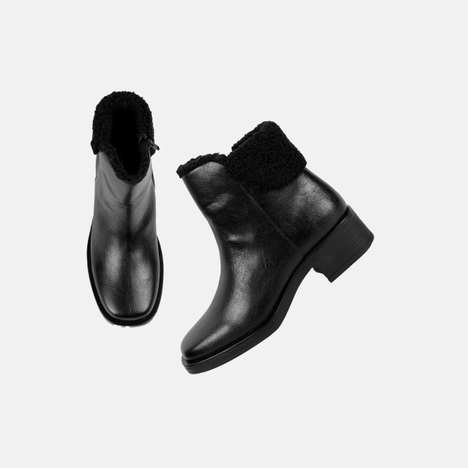 Mochi Women Black Casual Boots (SKU: 31-1278-11-36)
