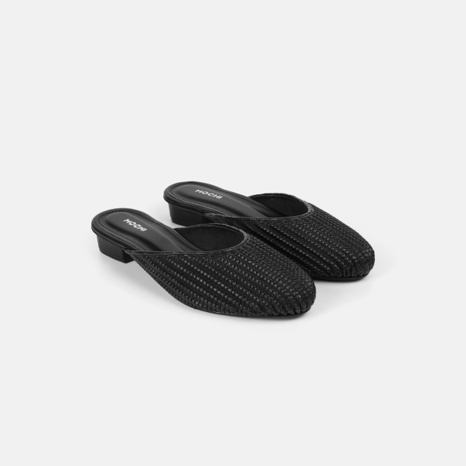 Mochi Women Black Ethnic Slip Ons (SKU: 31-1291-11-36)