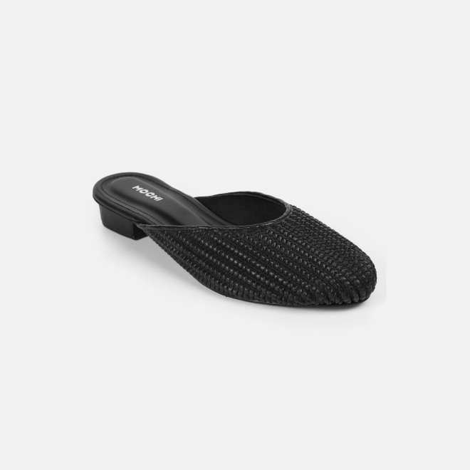 Mochi Women Black Ethnic Slip Ons (SKU: 31-1291-11-36)