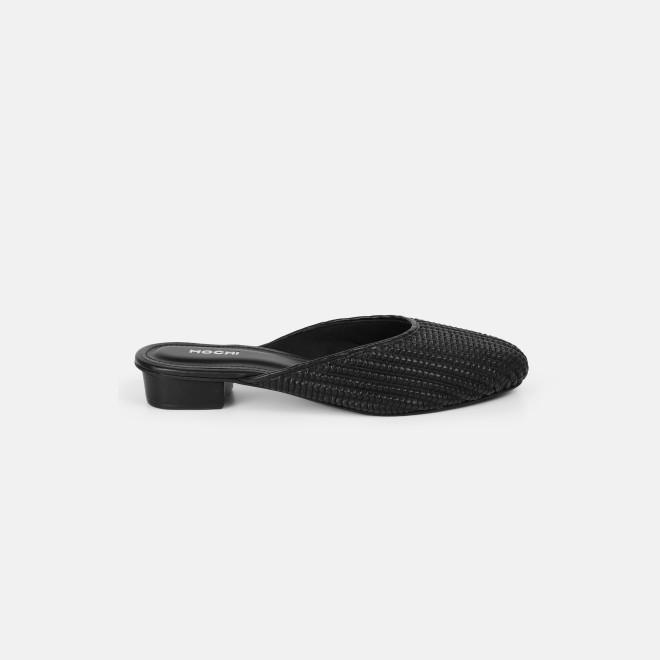 Mochi Women Black Ethnic Slip Ons (SKU: 31-1291-11-36)