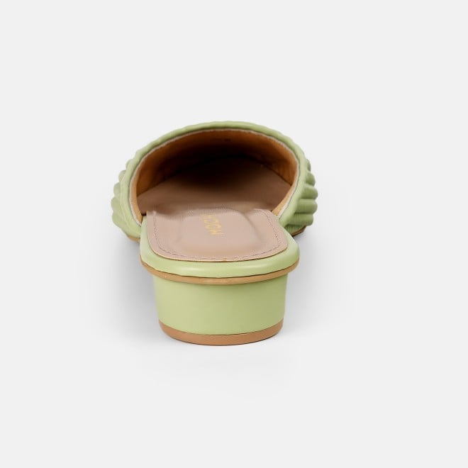 Mochi Women Green Ethnic Slip Ons (SKU: 31-1291-21-36)