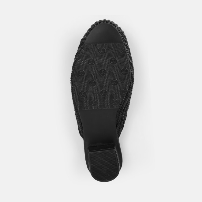 Mochi Women Black Ethnic Slip Ons (SKU: 31-1291-11-36)