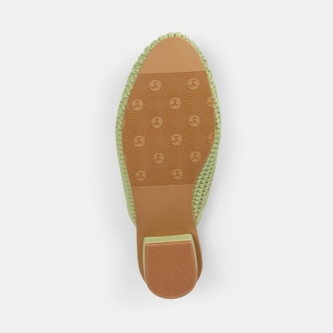 Mochi Women Green Ethnic Slip Ons (SKU: 31-1291-21-36)