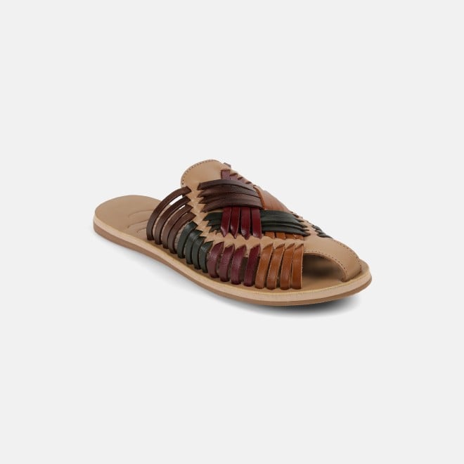 Mochi Women Beige-multi Casual Slip Ons (SKU: 31-1293-63-36)