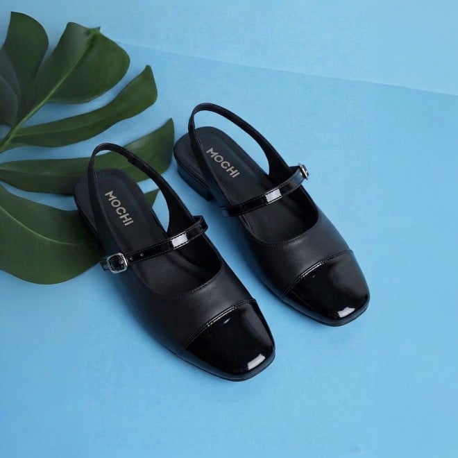 Mochi Women Black Casual Sandals