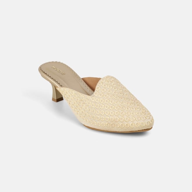 Mochi Women Off-white Ethnic Slip Ons (SKU: 31-1304-66-36)