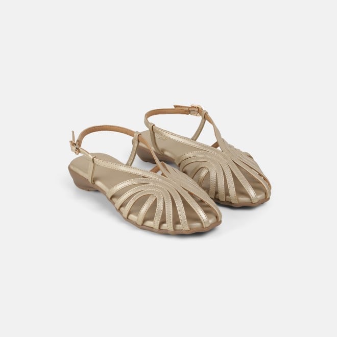 Mochi Women Gold Casual Sandals (SKU: 31-1305-15-36)