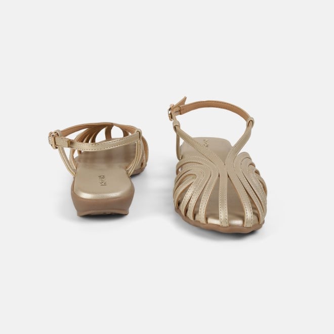 Mochi Women Gold Casual Sandals (SKU: 31-1305-15-36)