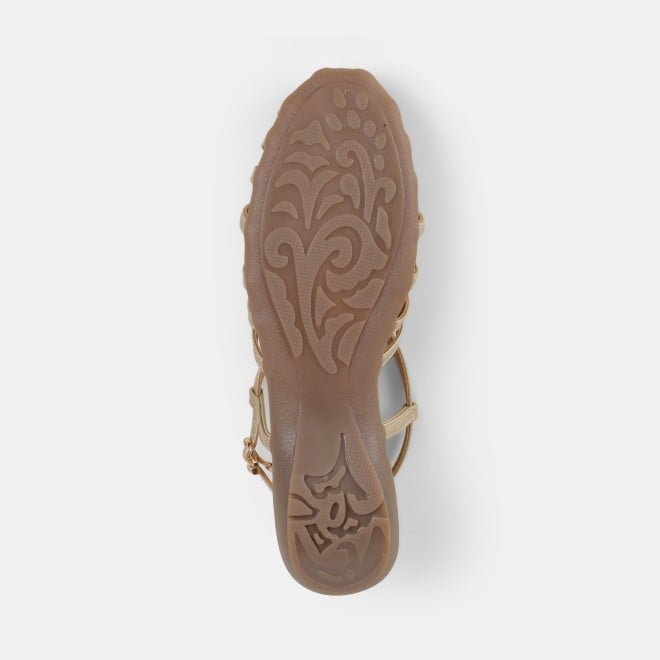 Mochi Women Gold Casual Sandals (SKU: 31-1305-15-36)