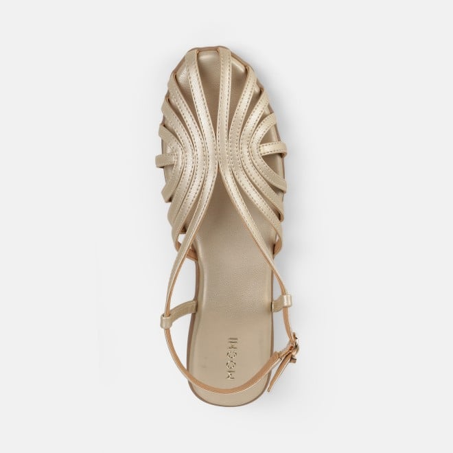 Mochi Women Gold Casual Sandals (SKU: 31-1305-15-36)