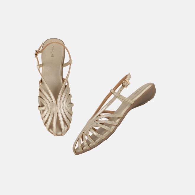 Mochi Women Gold Casual Sandals (SKU: 31-1305-15-36)