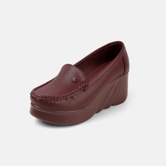 Mochi Women Maroon Casual Loafers (SKU: 31-1313-44-36)