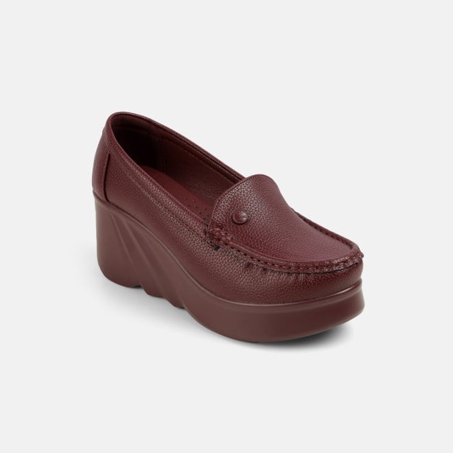 Mochi Women Maroon Casual Loafers (SKU: 31-1313-44-36)