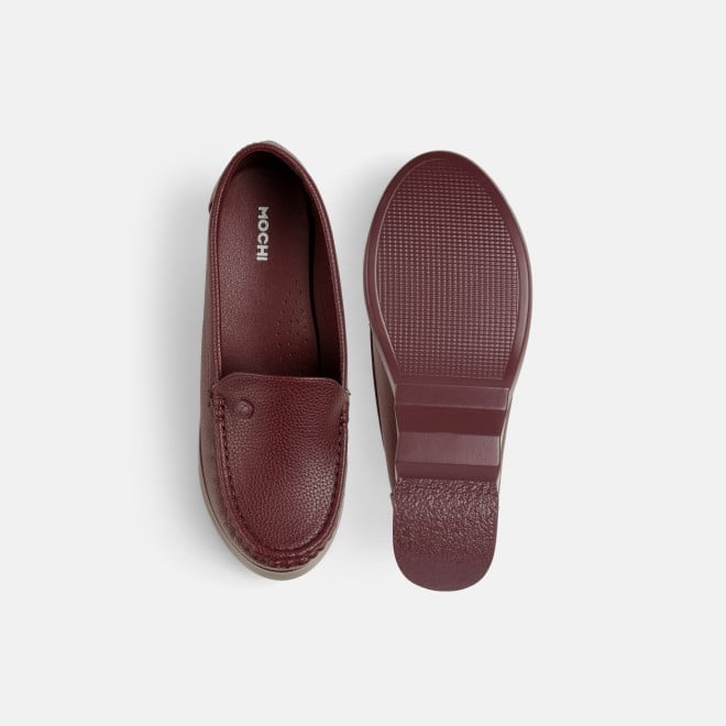 Mochi Women Maroon Casual Loafers (SKU: 31-1313-44-36)