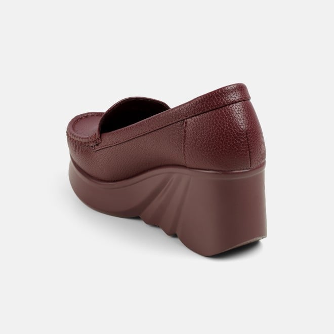 Mochi Women Maroon Casual Loafers (SKU: 31-1313-44-36)