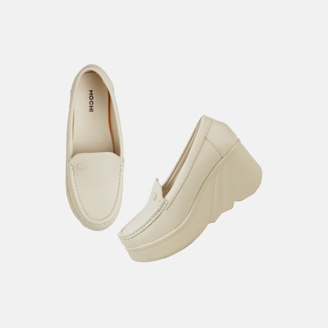 Mochi Women Beige Casual Loafers (SKU: 31-1313-20-36)