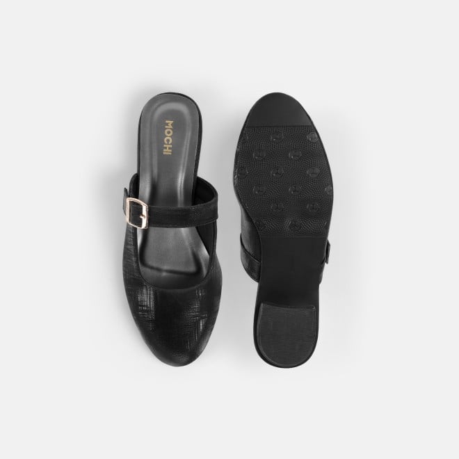 Mochi Women Black Casual Slip Ons (SKU: 31-1338-11-36)
