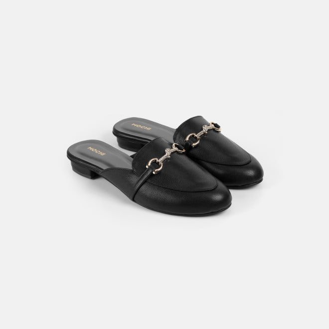 Mochi Women Black Formal Slip Ons (SKU: 31-1342-11-36)