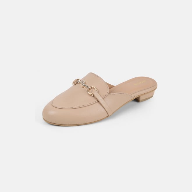 Mochi Women Beige Formal Slip Ons (SKU: 31-1342-20-36)