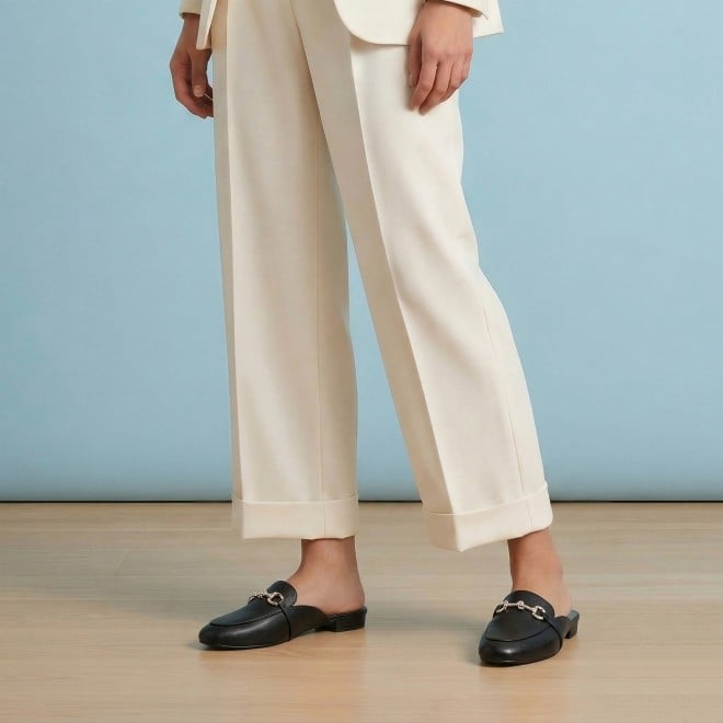 Mochi Women Black Formal Slip Ons (SKU: 31-1342-11-36)