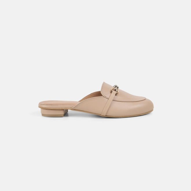 Mochi Women Beige Formal Slip Ons (SKU: 31-1342-20-36)