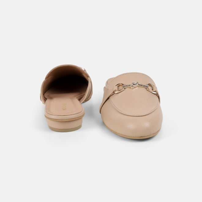 Mochi Women Beige Formal Slip Ons (SKU: 31-1342-20-36)