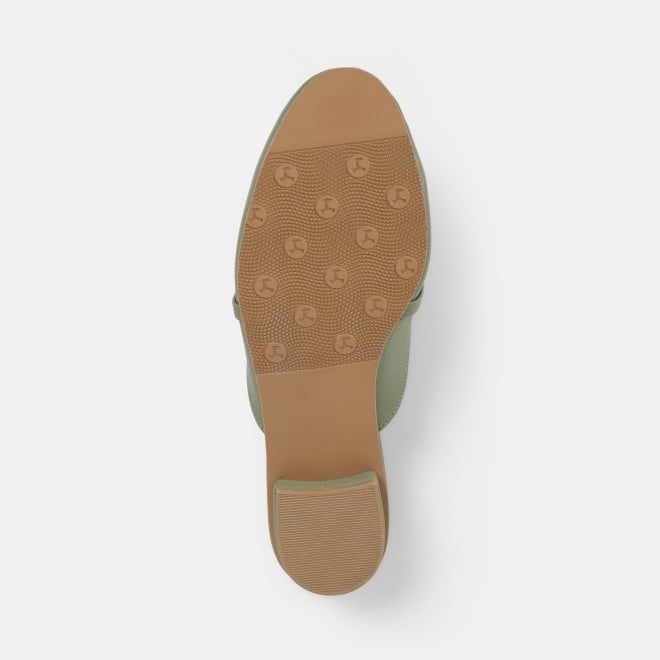 Mochi Women Green Formal Slip Ons (SKU: 31-1342-21-36)