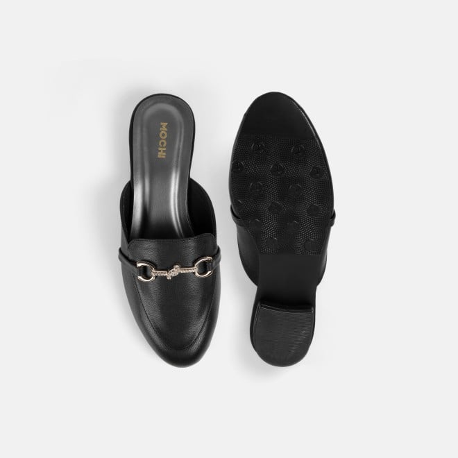 Mochi Women Black Formal Slip Ons (SKU: 31-1342-11-36)