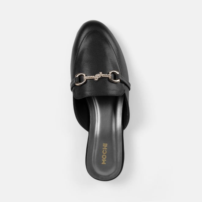 Mochi Women Black Formal Slip Ons (SKU: 31-1342-11-36)