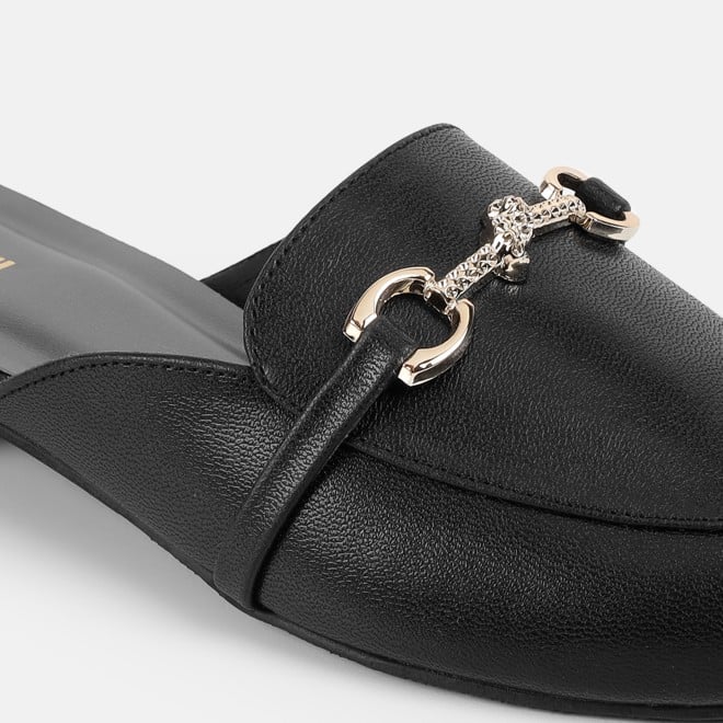 Mochi Women Black Formal Slip Ons (SKU: 31-1342-11-36)